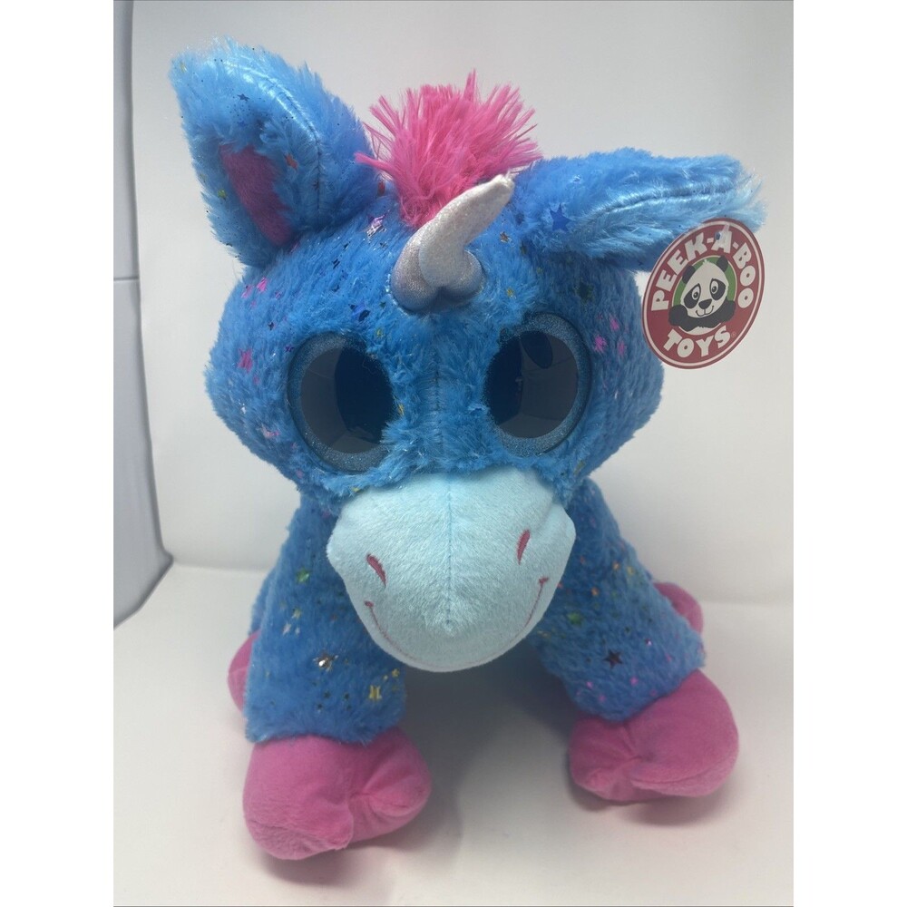 Peek-A-Boo Toys Plush Unicorn Star Tail And Twinkle Soft 16" NWT Sparkle Cuddly